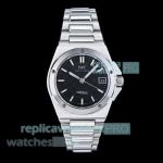 IWS Swiss Replica IWC Schaffhausen Ingenieur Black Dial Stainless Steel Ladies' Watch 